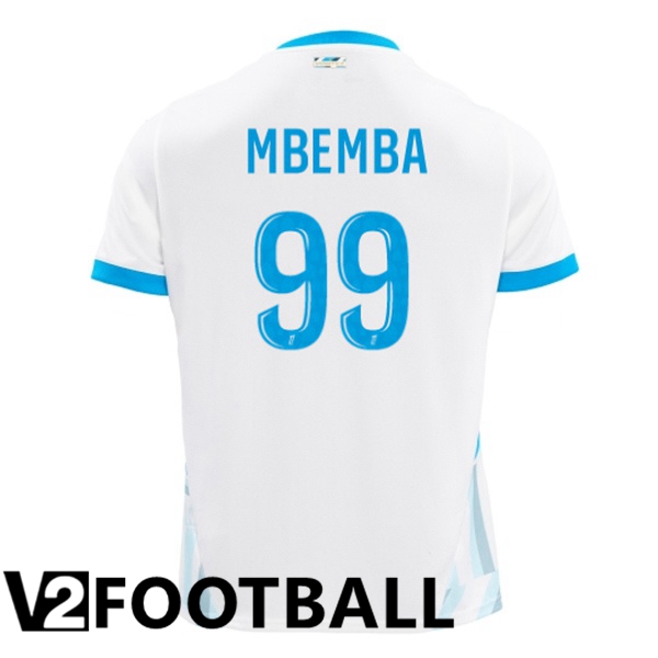 Marseille OM (MBEMBA 99) Home Soccer Shirt White 2024/2025