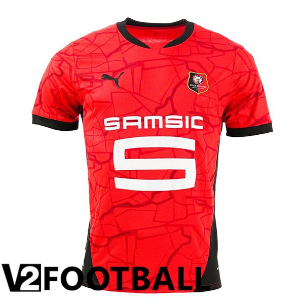 Stade Rennais Home Soccer Shirt Red 2024/2025