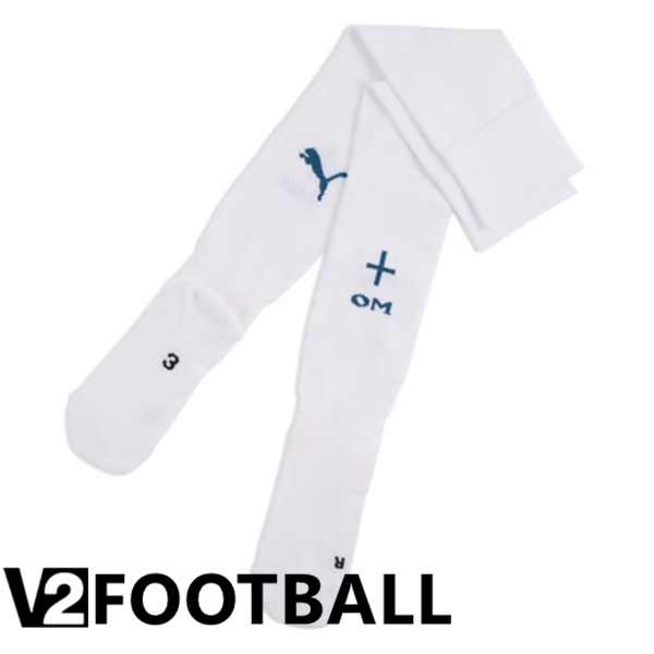 Marseille OM Home Soccer Socks White 2024/2025