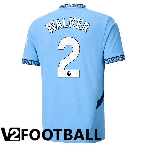 Manchester City (Kyle Walker 2) Home Soccer Shirt Blue 2024/2025