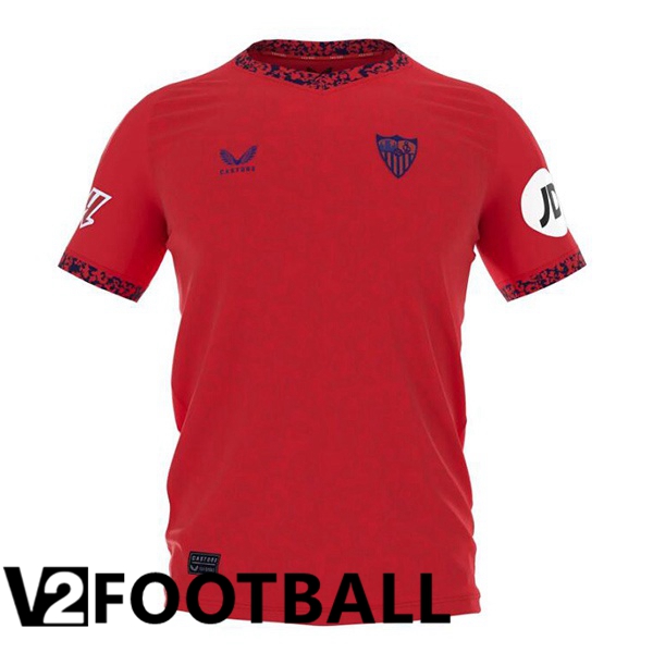 Sevilla FC Away Soccer Shirt Red 2024/2025