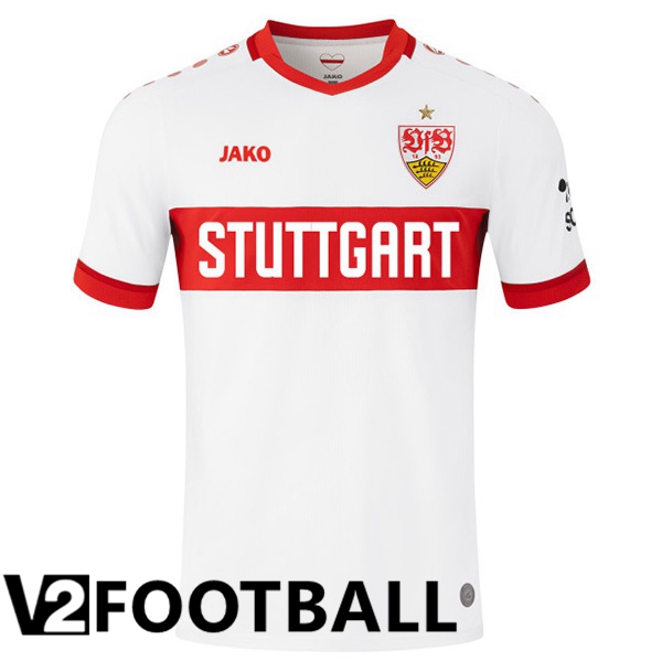 VfB Stuttgart Home Soccer Shirt White 2024/2025