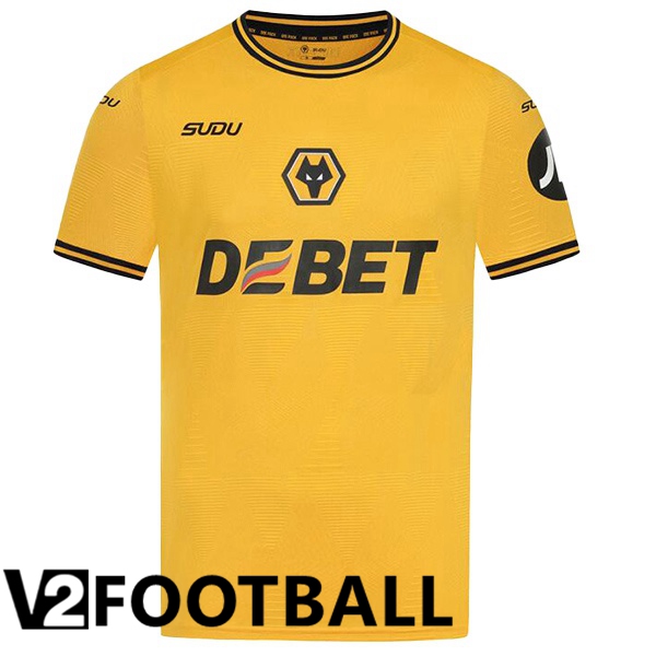 Wolves Home Soccer Shirt Yellow 2024/2025