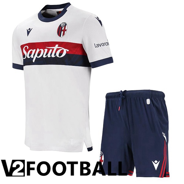 Bologna Kids Away Soccer Shirt White 2024/2025