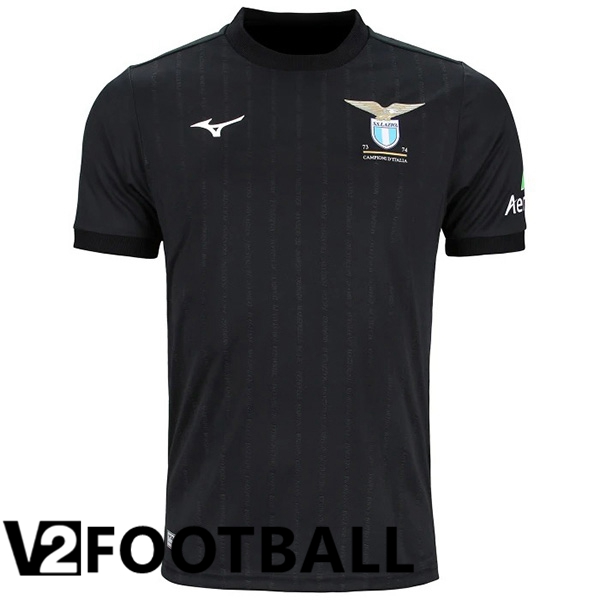 SS Lazio Soccer Shirt 50th Anniversary Champion Edition Black 1973/1974