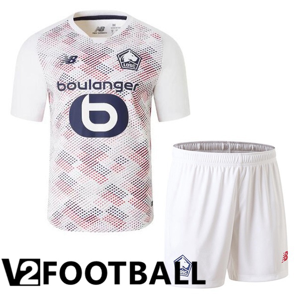 Lille OSC Kids Away Soccer Shirt White 2024/2025