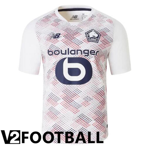 Lille OSC Away Soccer Shirt White 2024/2025