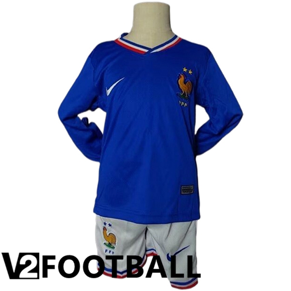 France Kids Home Soccer Shirt Long sleeve 2024/2025