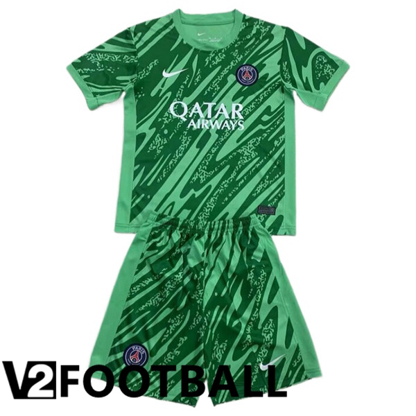 PSG Kids Goalkeeper Soccer Shirt Green 2024/2025