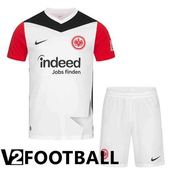 Eintracht Frankfurt Kids Home Soccer Shirt White Red 2024/2025