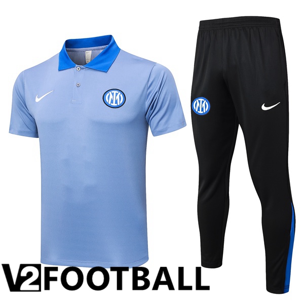 Inter Milan Soccer Polo + Training Pants Blue 2024/2025