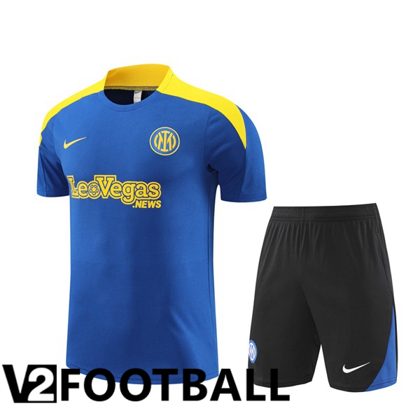 Inter Milan kit Training T Shirt + Shorts Blue 2024/2025