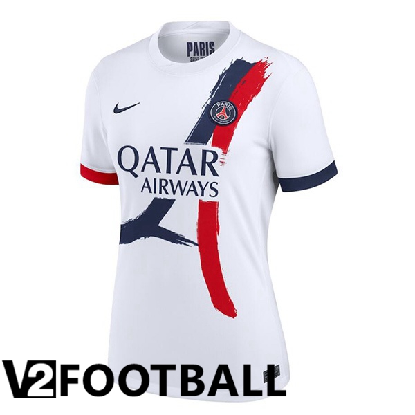 Paris PSG Women Away Soccer Shirt White 2024/2025