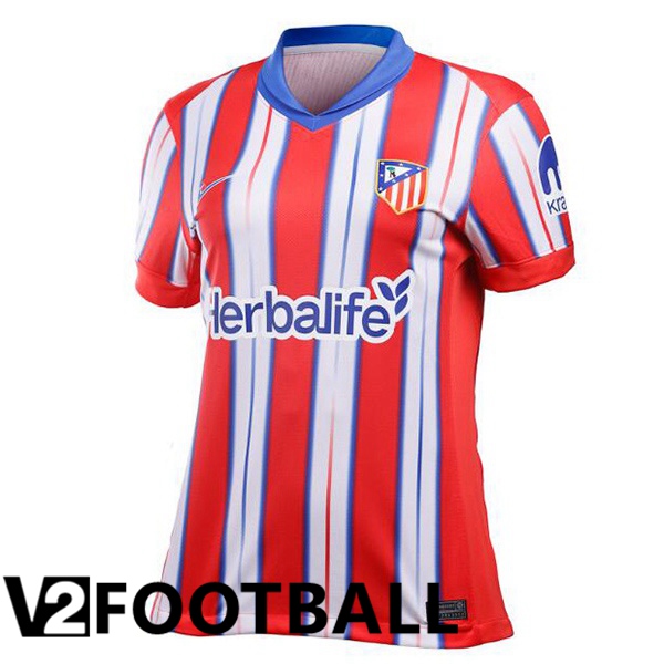 Atletico Madrid Women Home Soccer Shirt Red 2024/2025