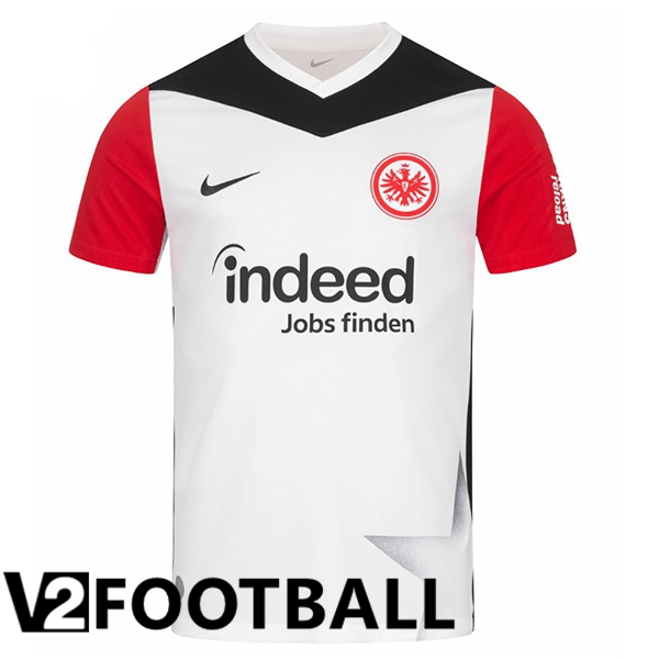 Eintracht Frankfurt Home Soccer Shirt White Red 2024/2025