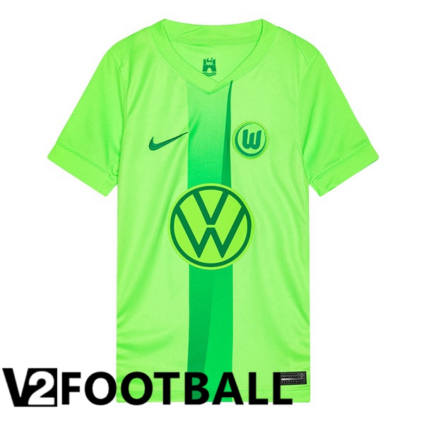 Vfl Wolfsburg Home Soccer Shirt Green 2024/2025