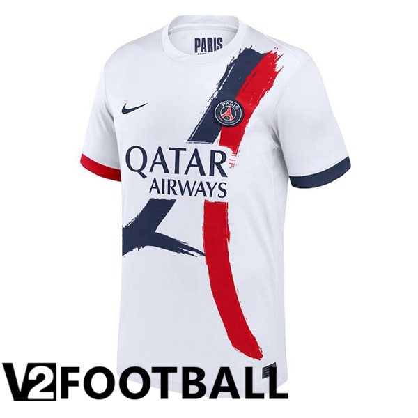 Paris PSG Away Soccer Shirt White 2024/2025