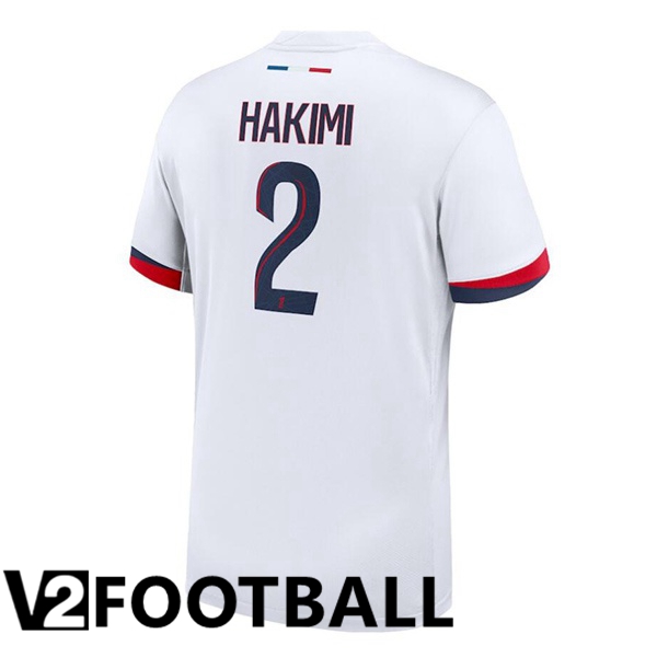 Paris PSG (Hakimi 2) Away Soccer Shirt White 2024/2025