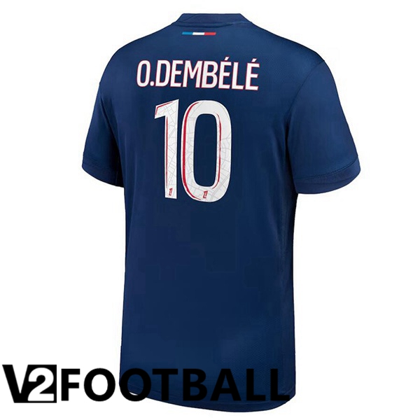 Paris PSG (O.Dembélé 10) Home Soccer Shirt Blue Royal 2024/2025