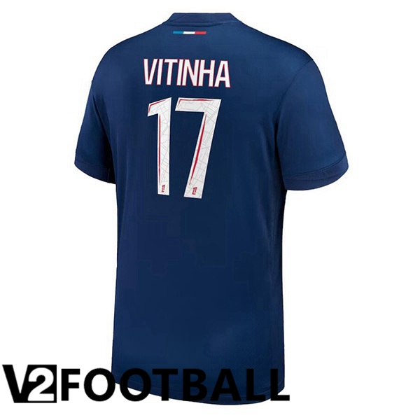 Paris PSG (Vitinha 17) Home Soccer Shirt Blue Royal 2024/2025