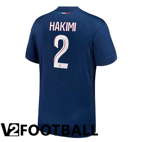 Paris PSG (Hakimi 2) Home Soccer Shirt Blue Royal 2024/2025