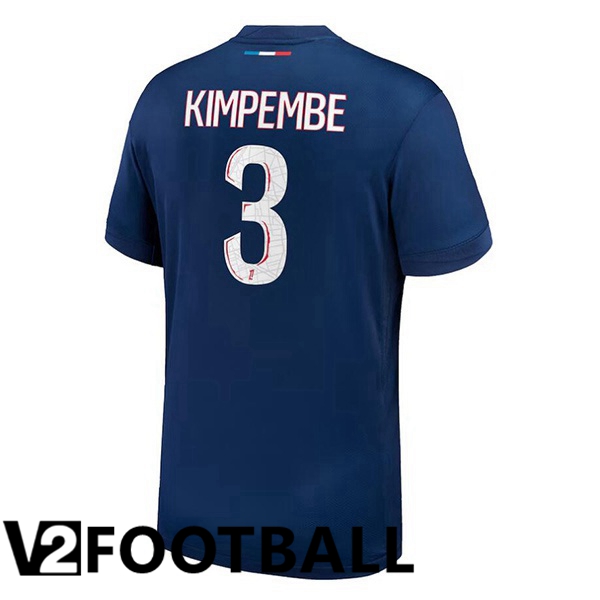 Paris PSG (Kimpembe 3) Home Soccer Shirt Blue Royal 2024/2025