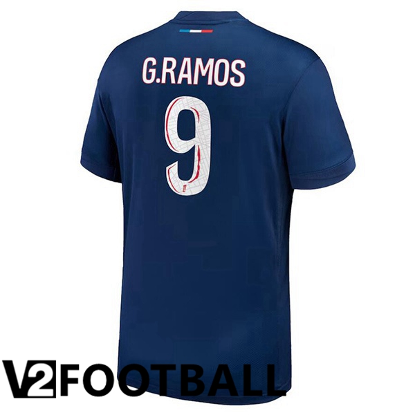 Paris PSG (G.Ramos 9) Home Soccer Shirt Blue Royal 2024/2025