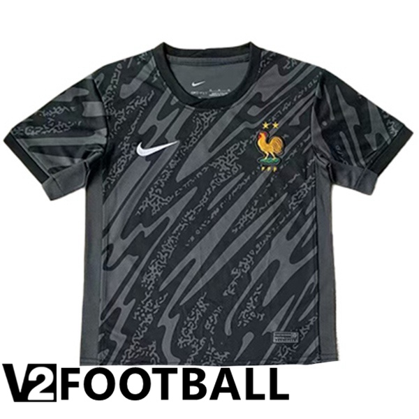 France Goalkeeper Soccer Shirt Black 2024/2025