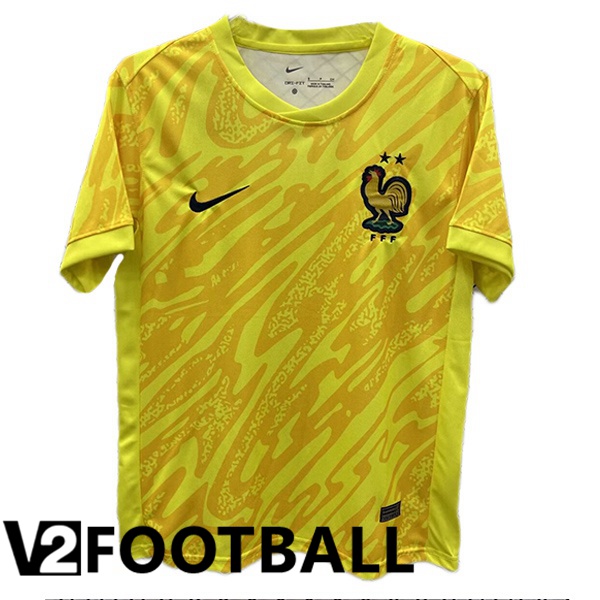 France Goalkeeper Soccer Shirt Yellow 2024/2025