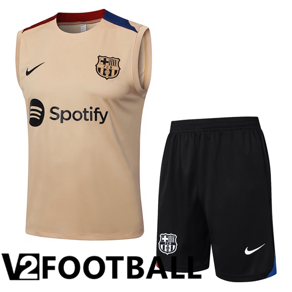 FC Barcelona Soccer Vest + Shorts Yellow 2024/2025