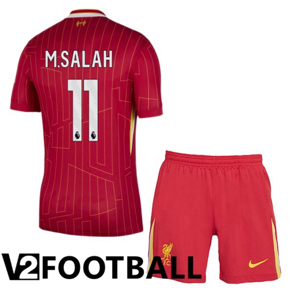 FC Liverpool (M.SALAH 11) Kids Home Soccer Shirt Red 2024/2025