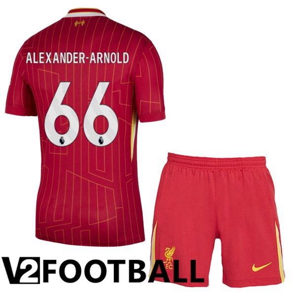 FC Liverpool (ALEXANDER-ARNOLD 66) Kids Home Soccer Shirt Red 2024/2025
