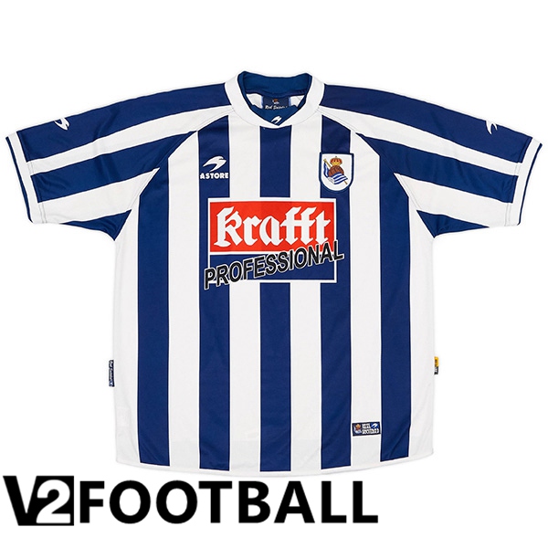 Real Sociedad Retro Home Soccer Shirt 2004/2005