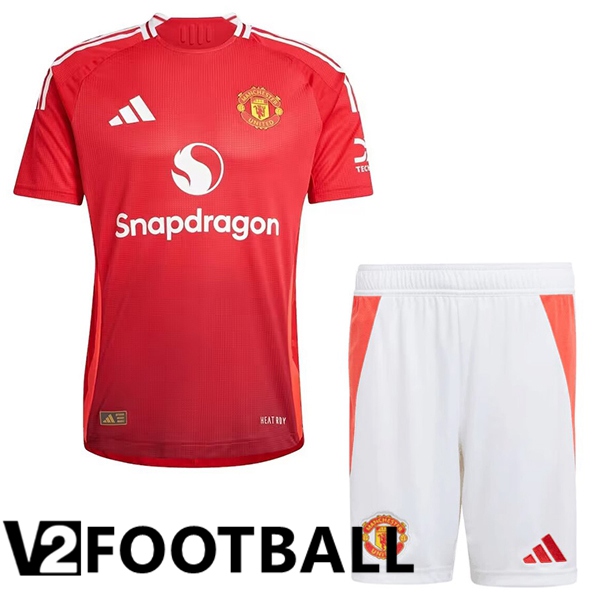 Manchester United Home kit Soccer Shirt + Shorts 2024/2025