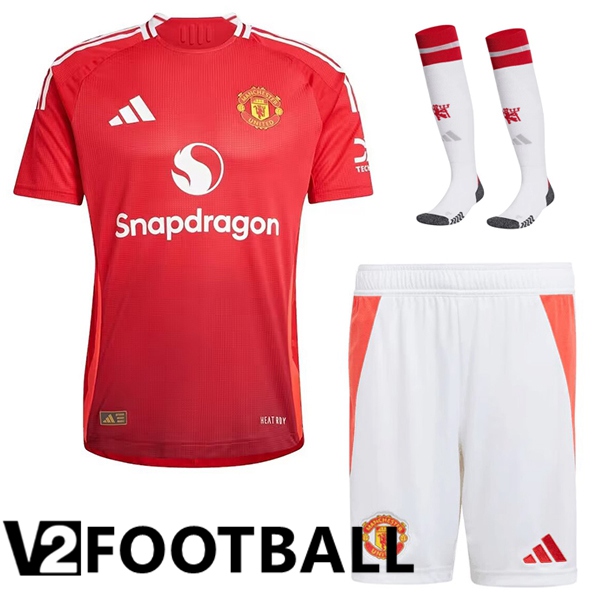 Manchester United Home kit Soccer Shirt (Shorts + Socks) 2024/2025