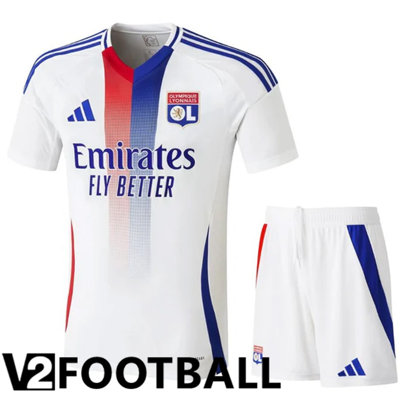 lyon OL Home kit Soccer Shirt + Shorts 2024/2025