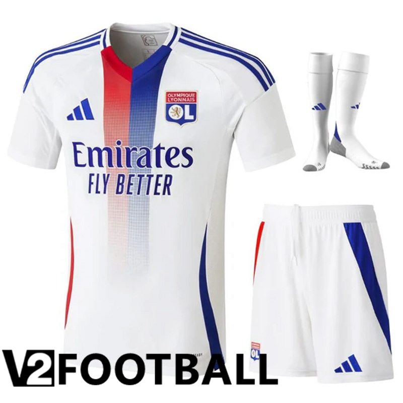 lyon OL Away kit Soccer Shirt (Shorts + Socks) 2024/2025