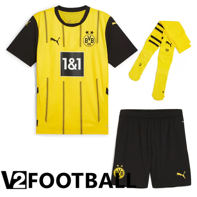 Dortmund BVB Away kit Soccer Shirt (Shorts + Socks) 2024/2025