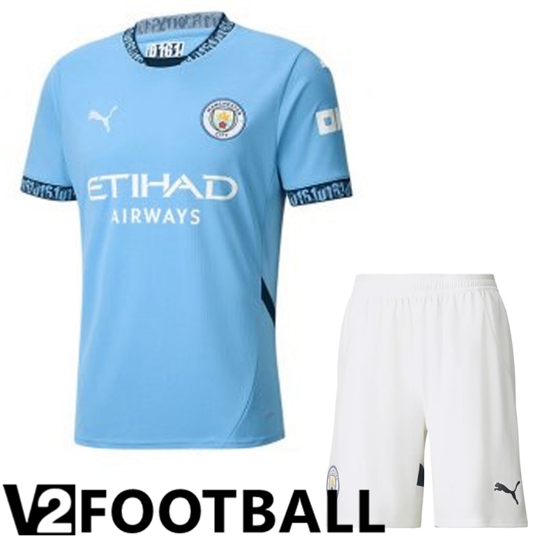 Manchester City Home kit Soccer Shirt + Shorts 2024/2025