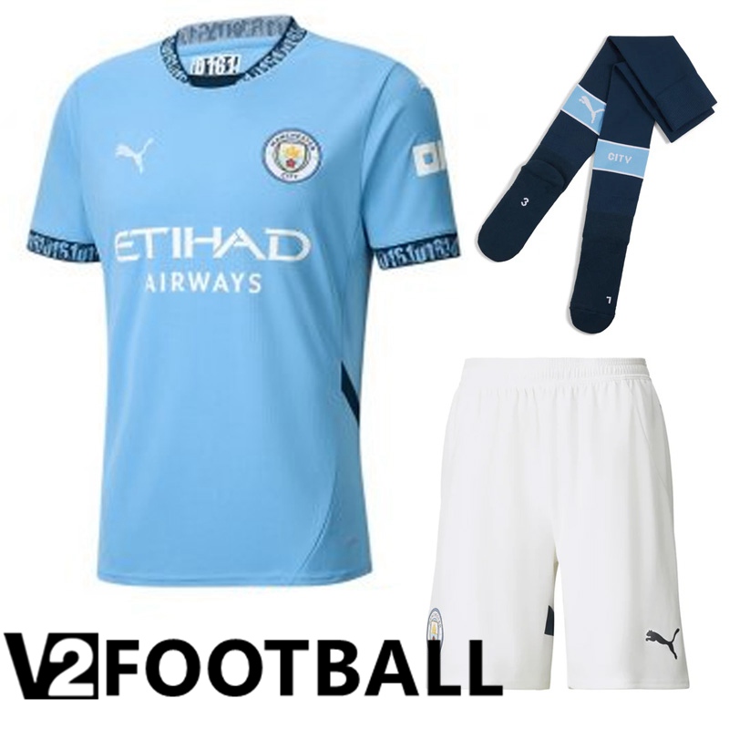 Manchester City Away kit Soccer Shirt (Shorts + Socks) 2024/2025