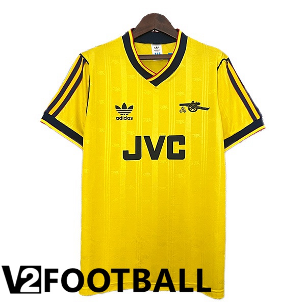 Arsenal Retro Away Soccer Shirt Yellow 1986-1988