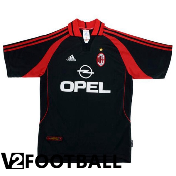 AC Milan Retro Third Soccer Shirt Black 2000-2001