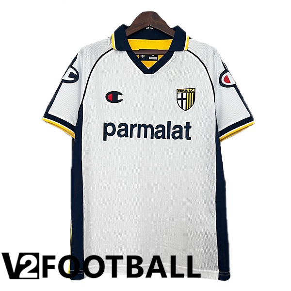 Parma Calcio Retro Away Soccer Shirt White 2003-2004