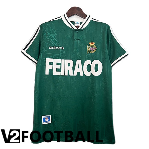 Deportivo Alaves Retro Away Soccer Shirt Green 1999-2000