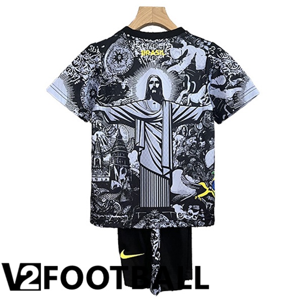 Brazil Kids Soccer Shirt Special Edition Black 2024/2025