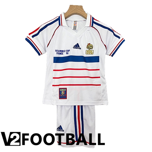 France Retro Kids Away Soccer Shirt 1998