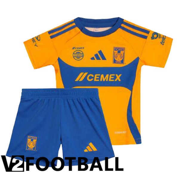 Tigres UANL Kids Home Soccer Shirt Yellow 2024/2025