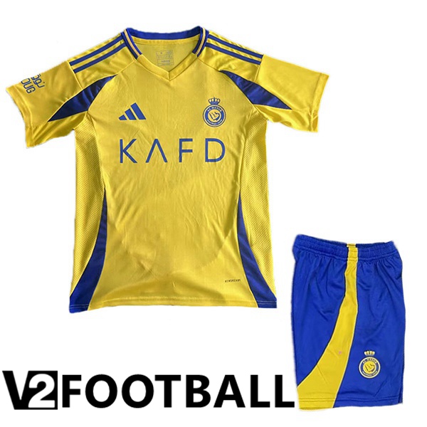 Al-Nassr FC Kids Home Soccer Shirt Yellow 2024/2025