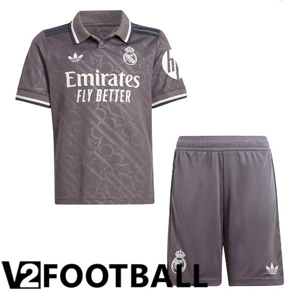 Real Madrid Kids Third Soccer Shirt Grey 2024/2025