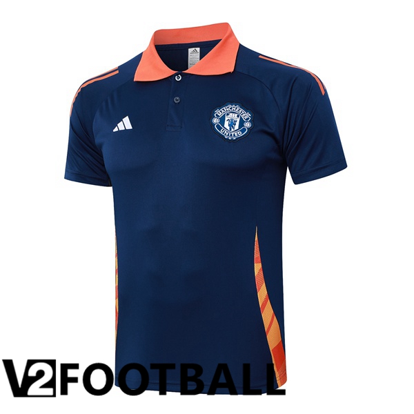 Manchester United Soccer Polo Blue Royal 2024/2025